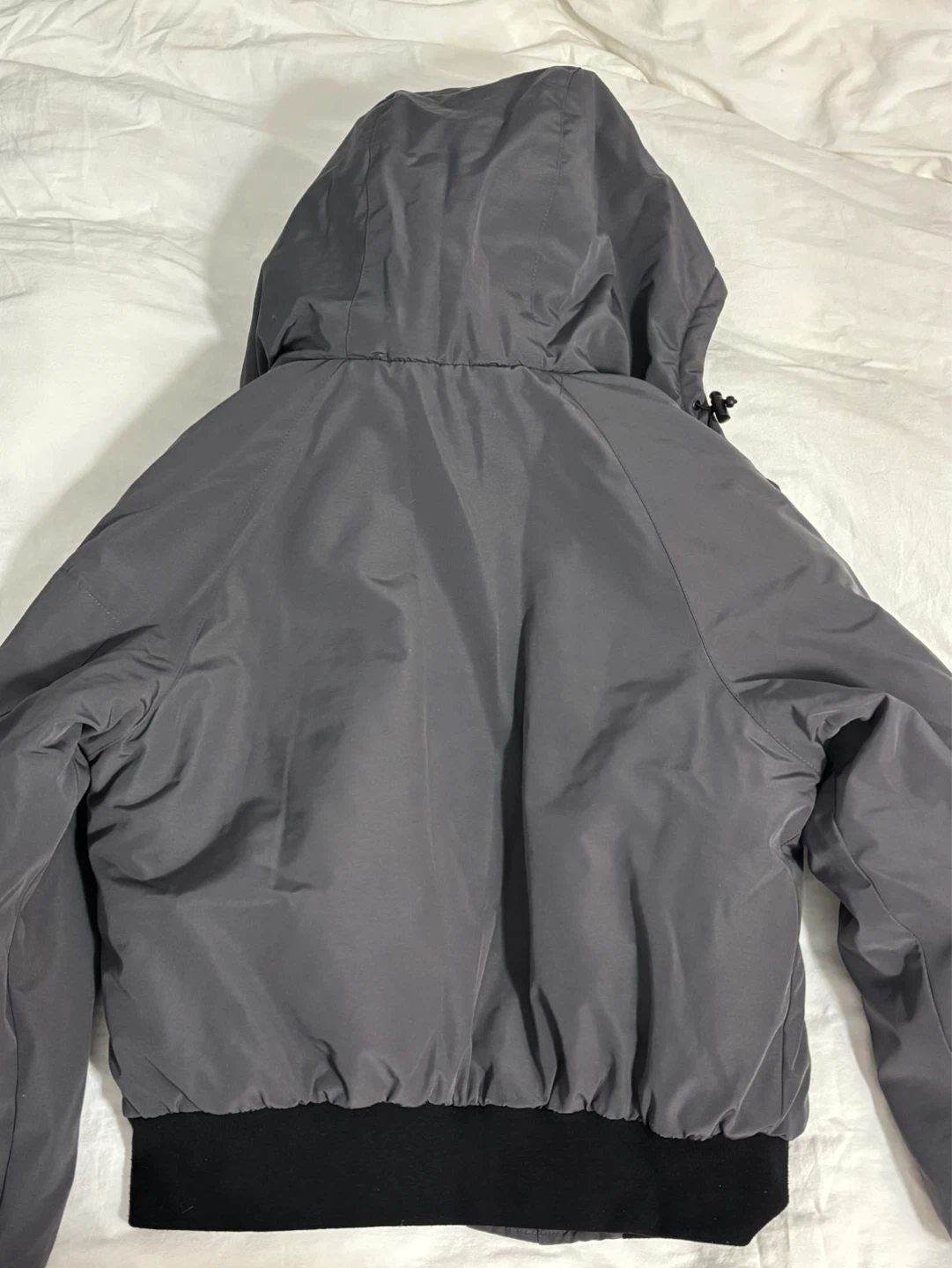 Forever 21 Grey Hooded Bomber Jacket - XL - photo 4