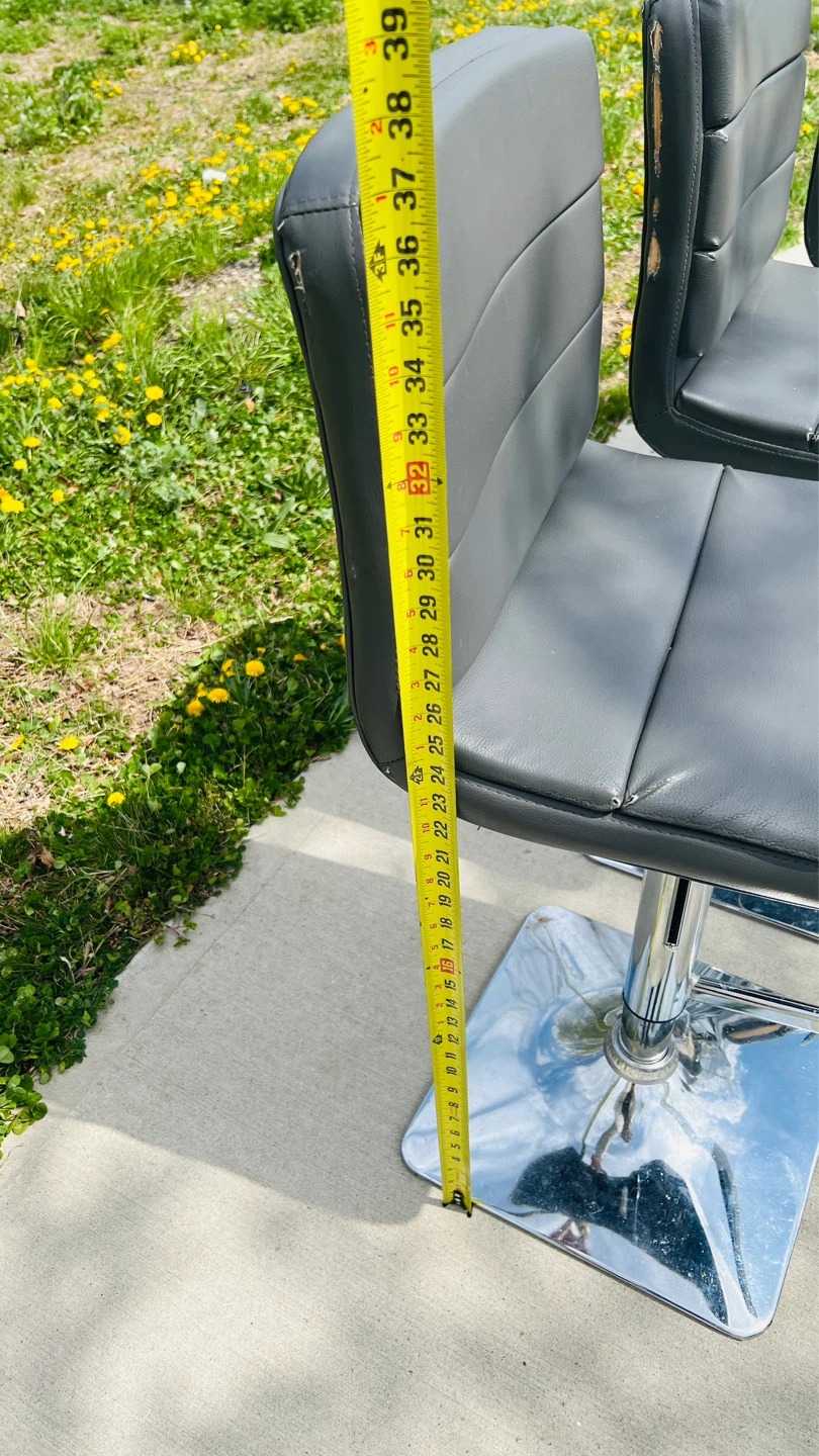 Set of 4 Gray Bar Stools - photo 5