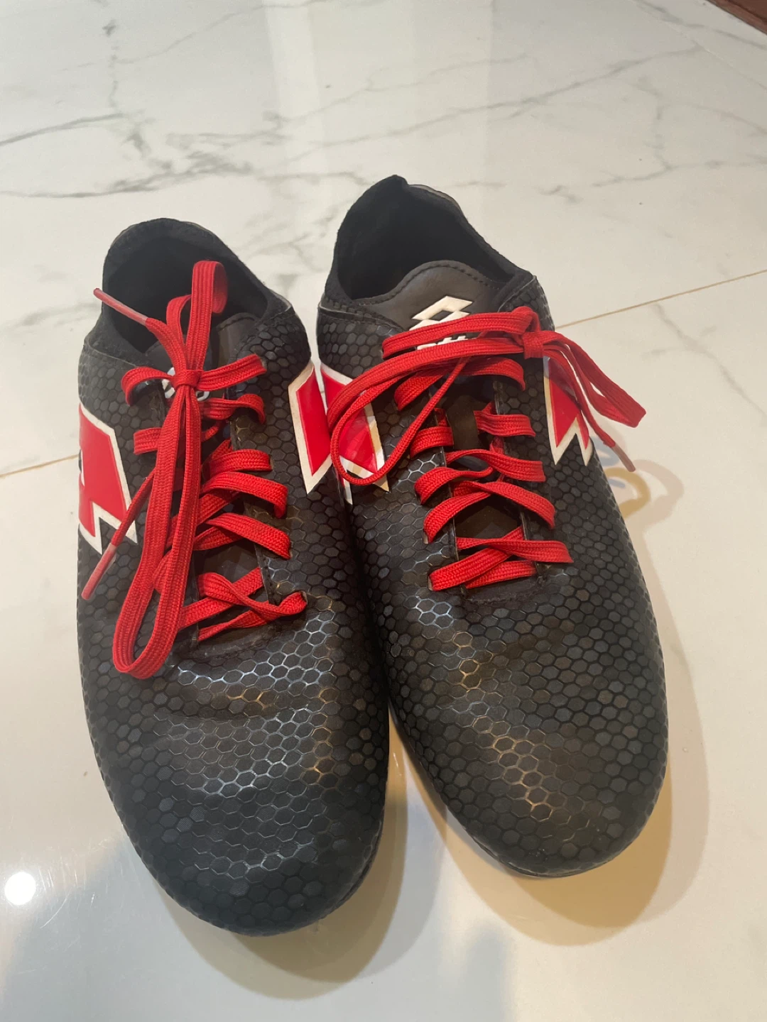 Size 8 Lotto Soccer Cleats - Black with Red Laces - photo 2