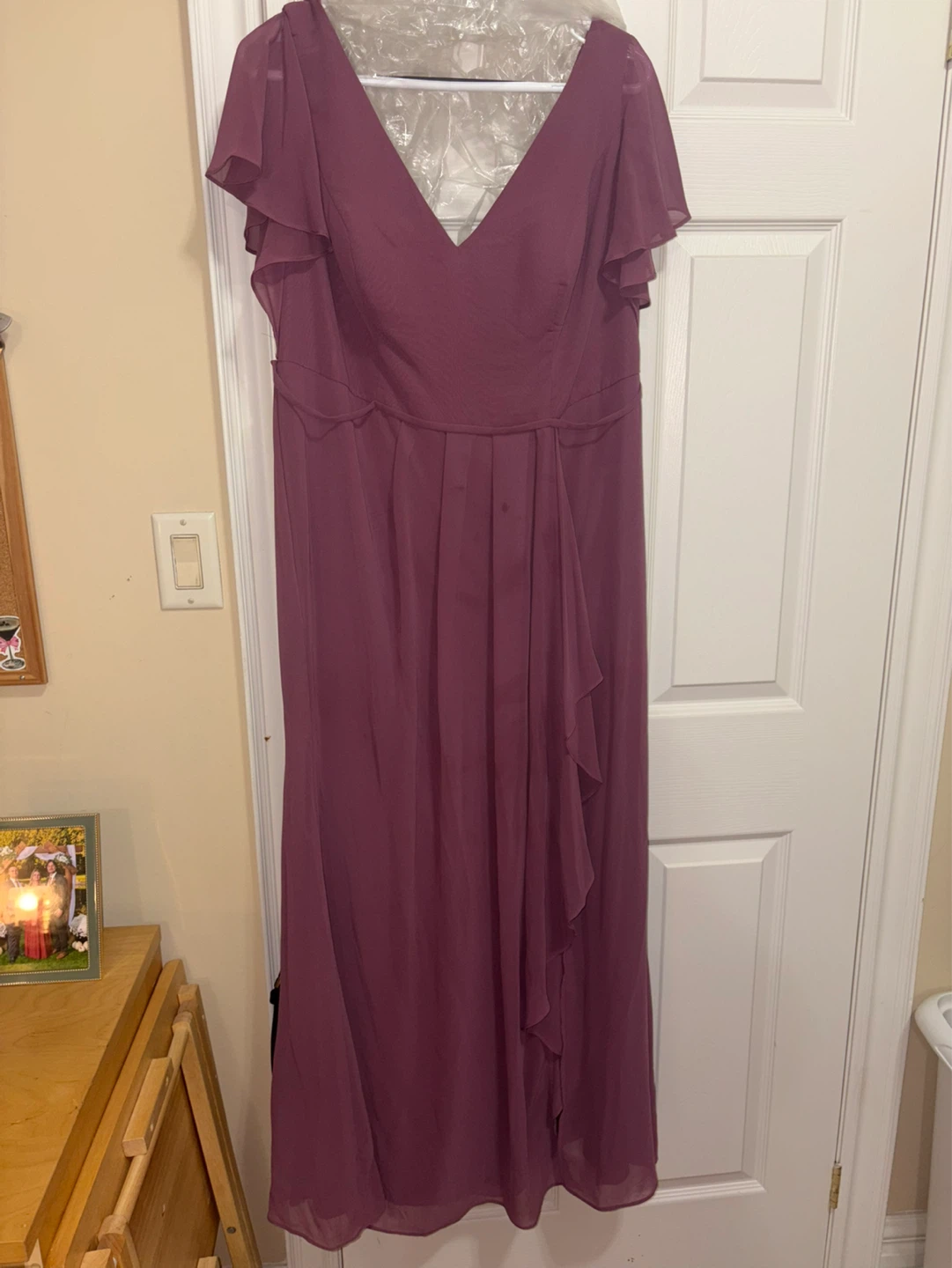 David’s Bridal Floral Ruffle Dress - Size 16 - photo 2