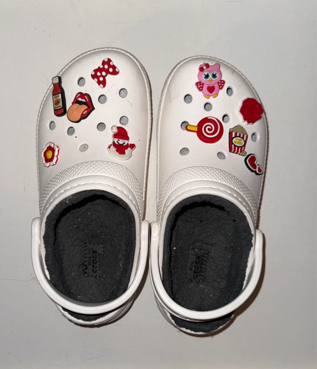 White Crocs with Jibbitz