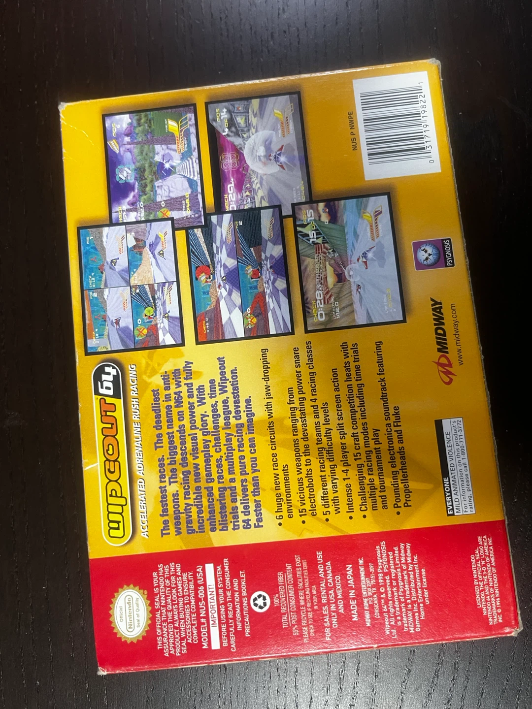 Wipeout 64 Nintendo 64 Game Cartridge and Box - photo 5