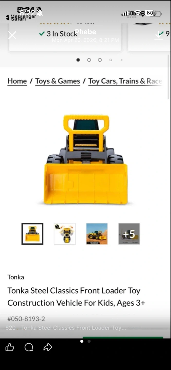 Tonka Steel Classics Front Loader Toy Construction Vehicle