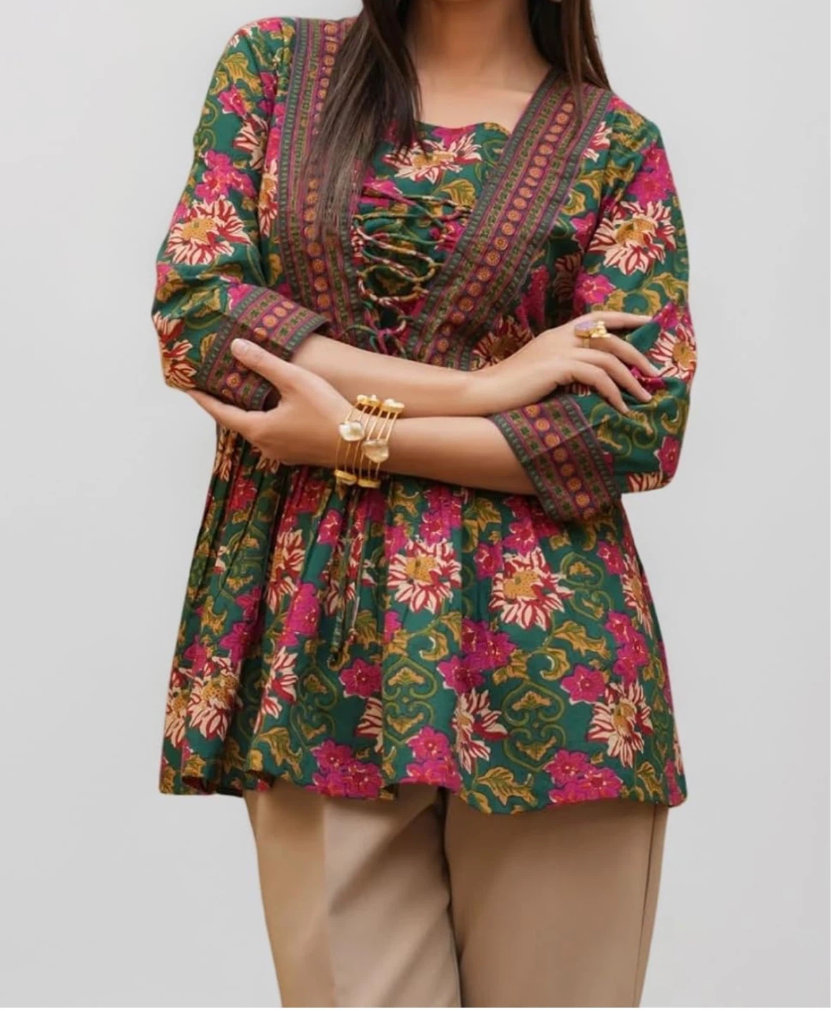 Women's Floral Print Tunic Top