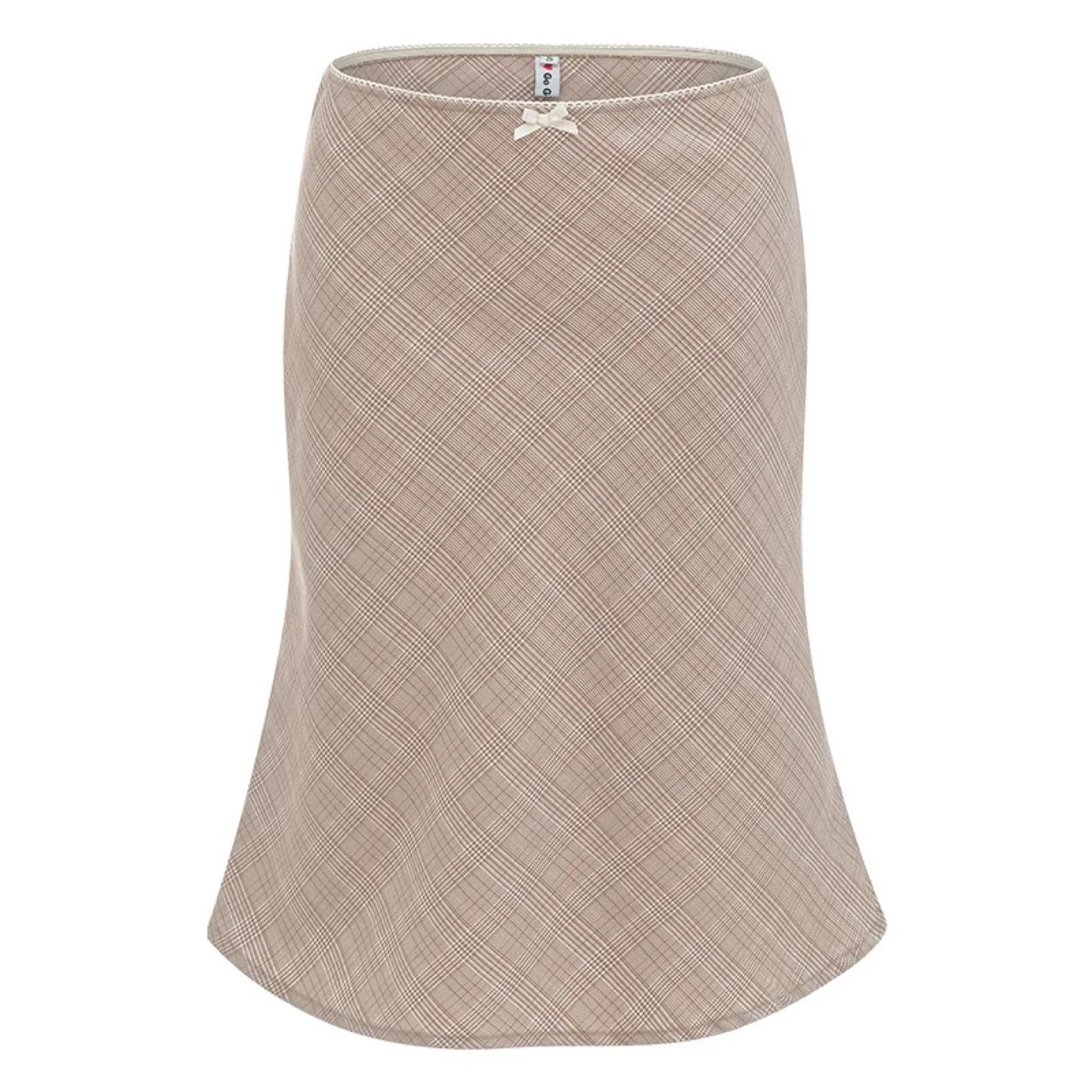 Plaid Midi Skirt with Bow Detail - photo 2