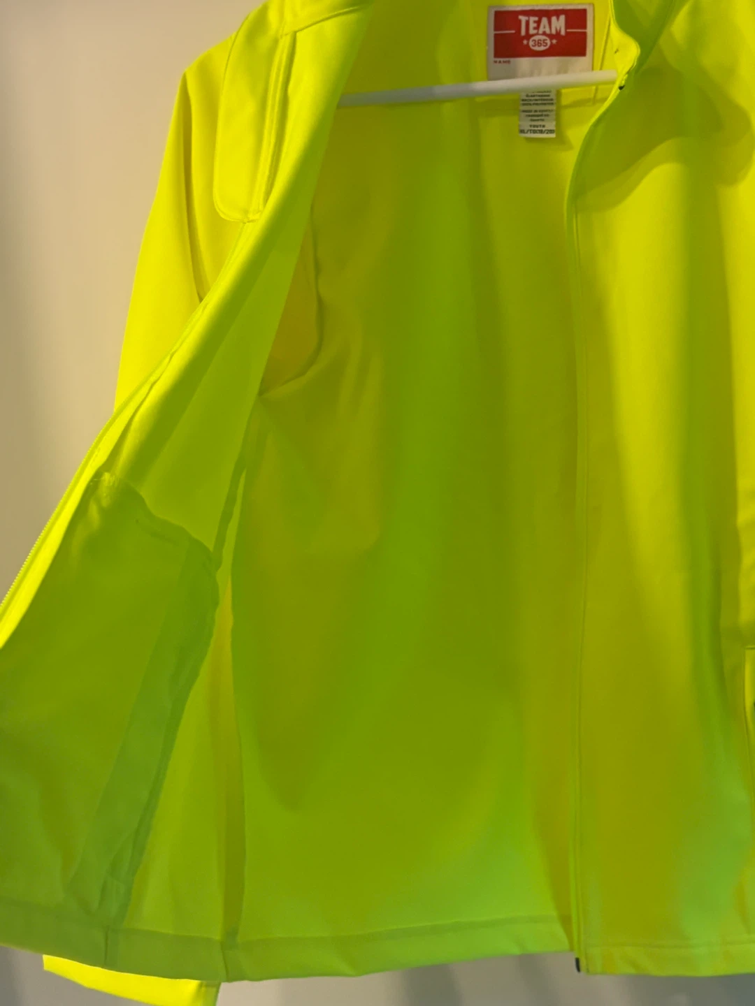 TEAM 365 High Visibility Neon Yellow Soft Shell Jacket - photo 2