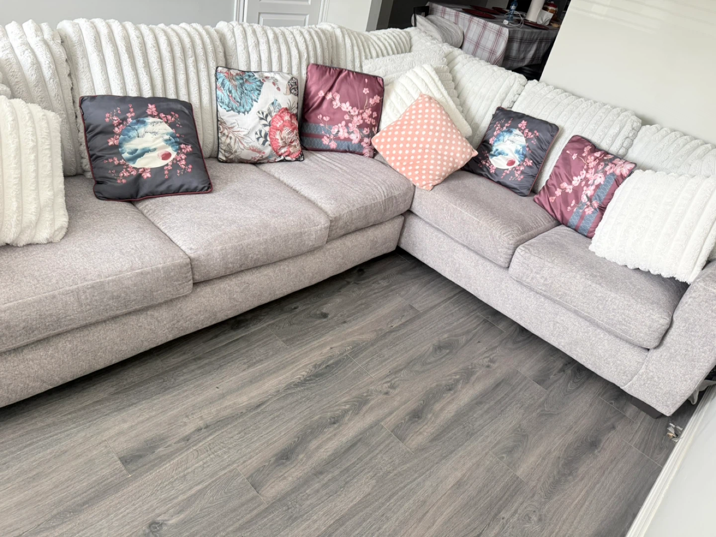 Sectional Sofa with Decorative Pillows (Read First) - photo 2