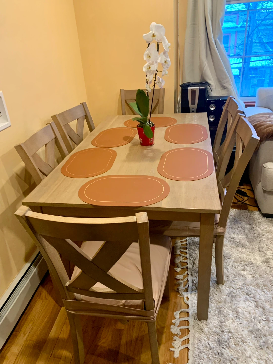 Wooden Dining Table and Chairs Set - photo 2