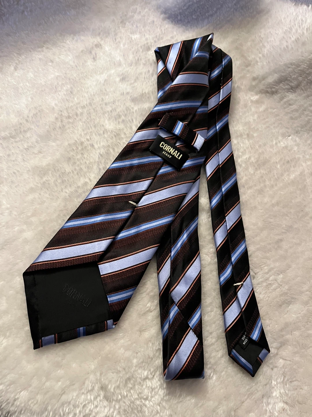 Cornalli Italy Striped Silk Tie - photo 2