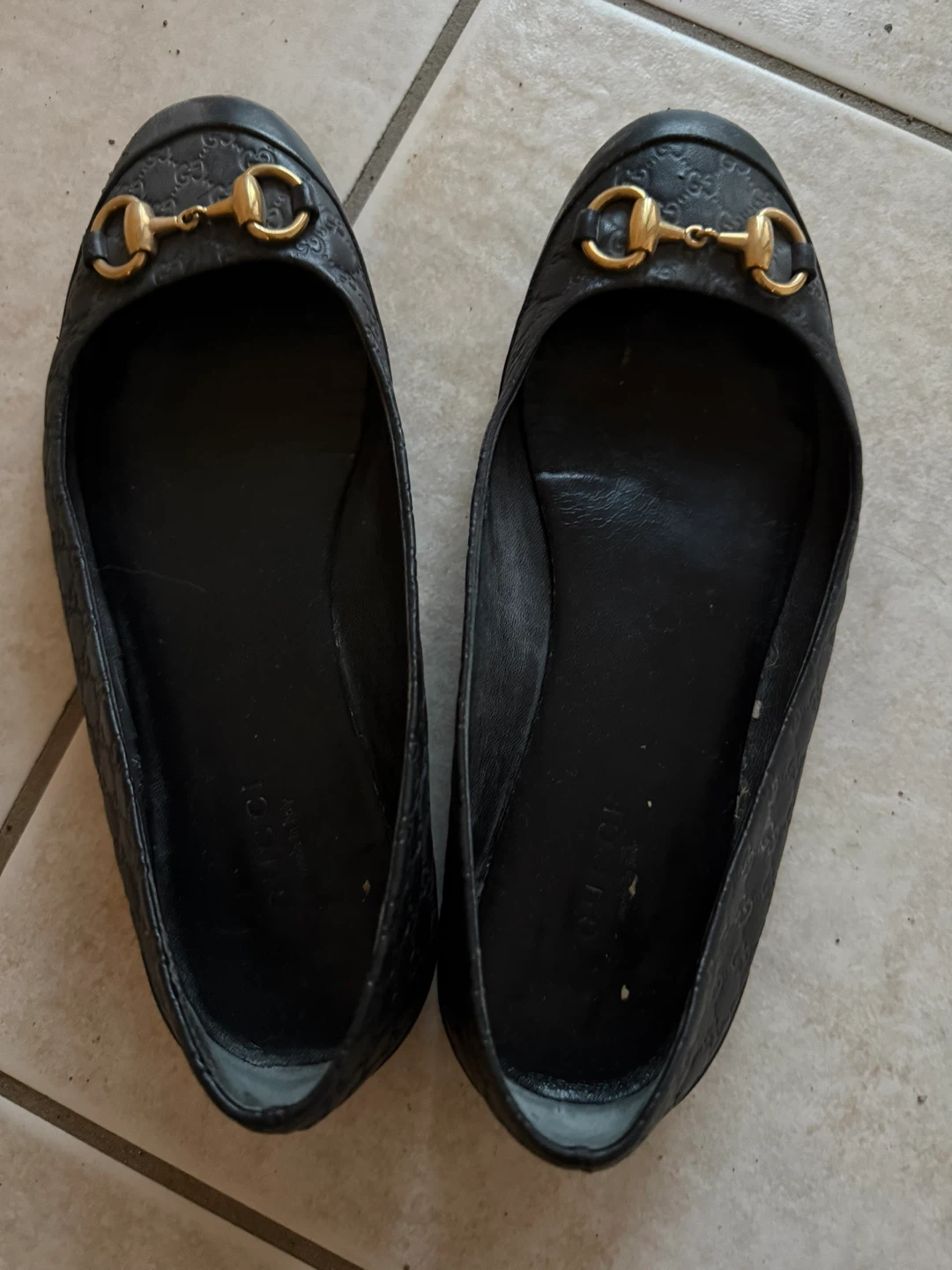 Gucci Black Leather Horsebit Flats - photo 2