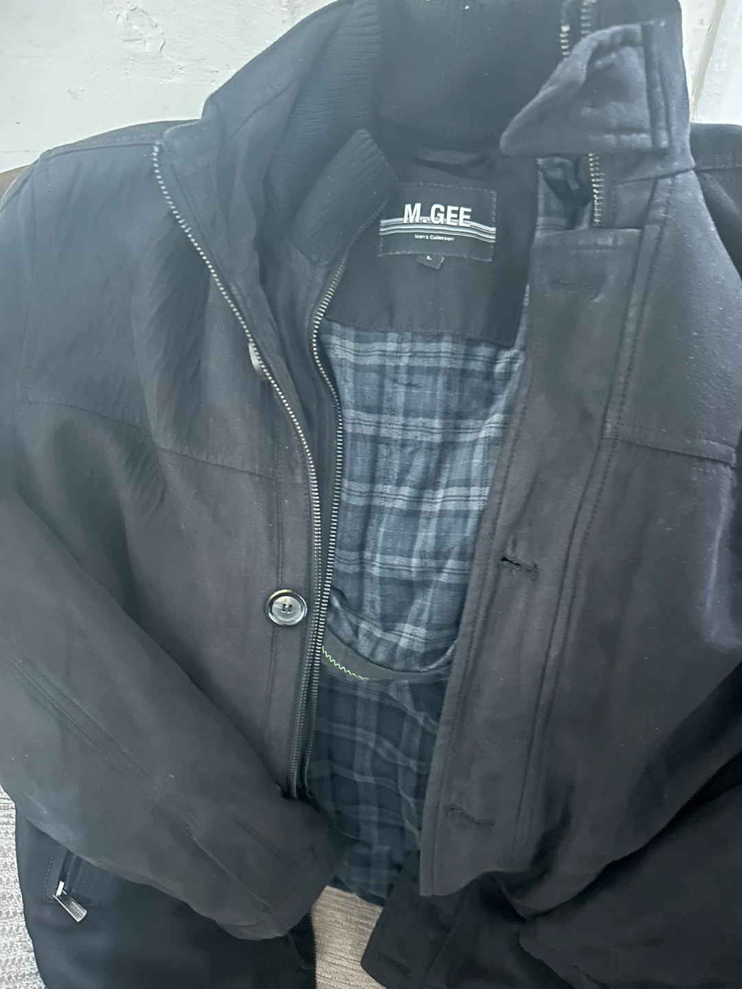 M. GEE Men's Collection Black Jacket - Size L - photo 2