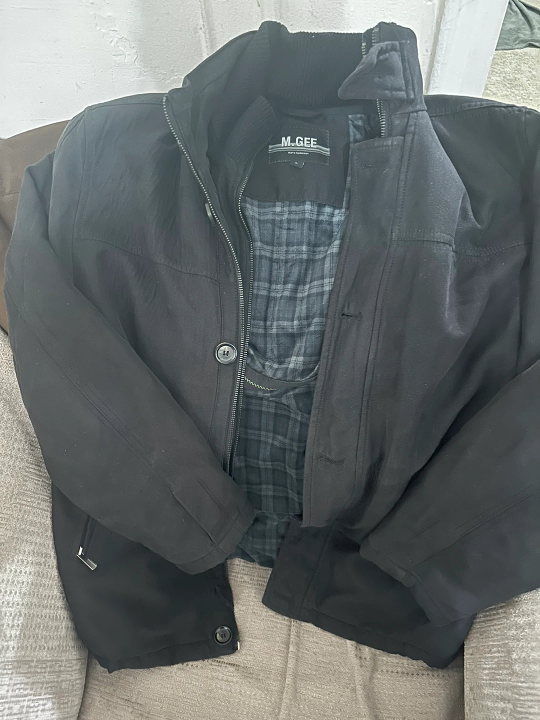 M. GEE Men's Collection Black Jacket - Size L
