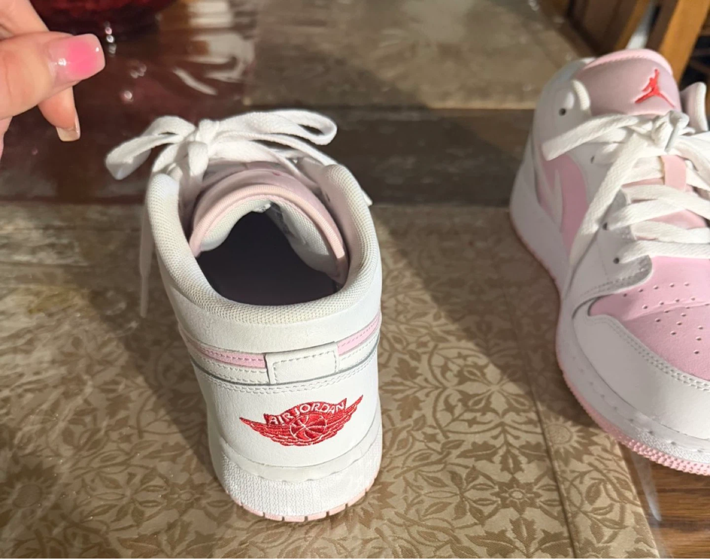 Nike Air Jordan 1 Low Pink/White Sneakers - photo 5