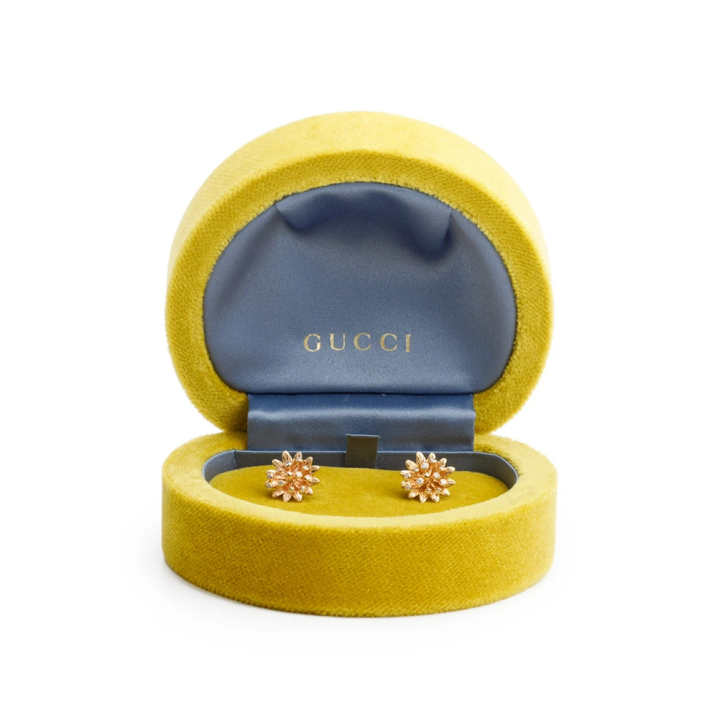 Gucci Flower Stud Earrings with Diamonds