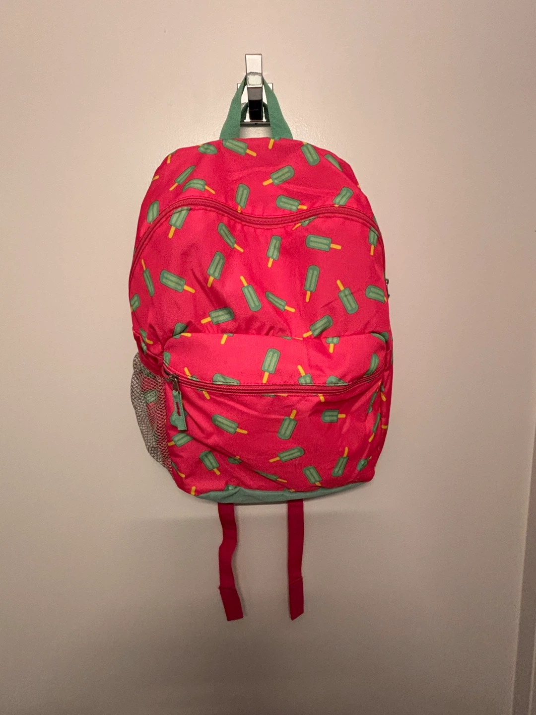Kids Pink Popsicle Print Backpack