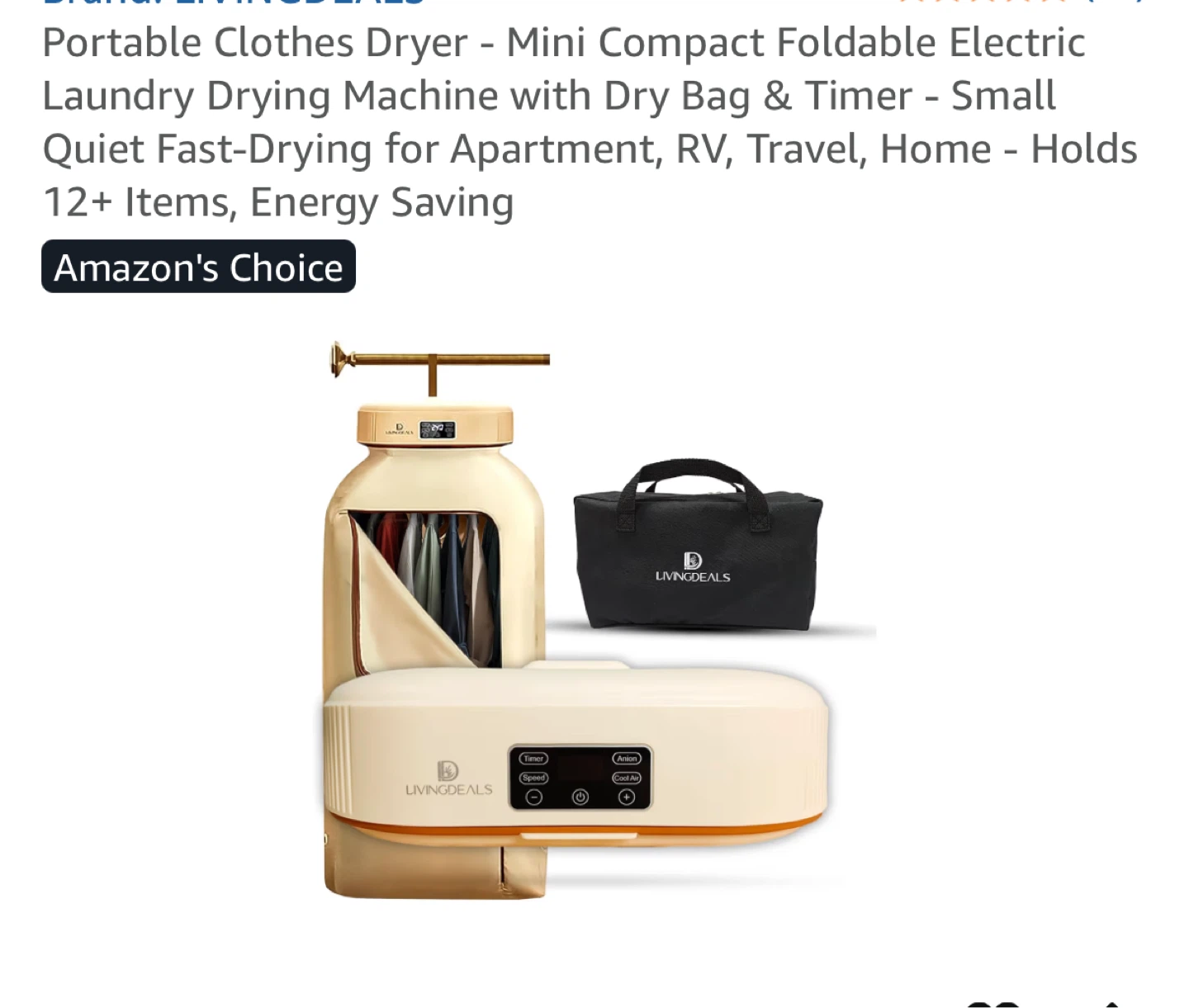 LIVINGDEALS Portable Clothes Dryer