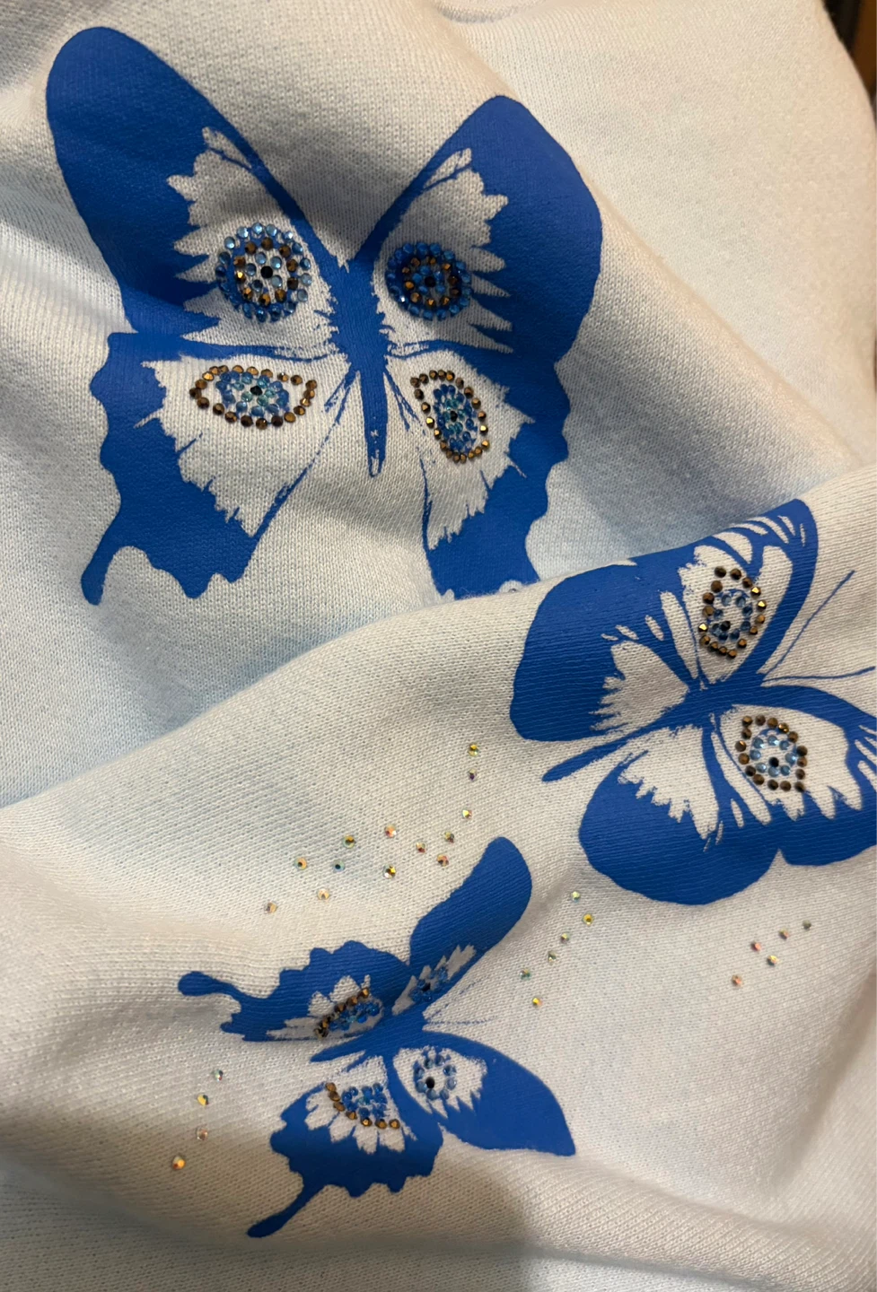 Chaser Light Blue Butterfly Graphic Sweatshirt - photo 5