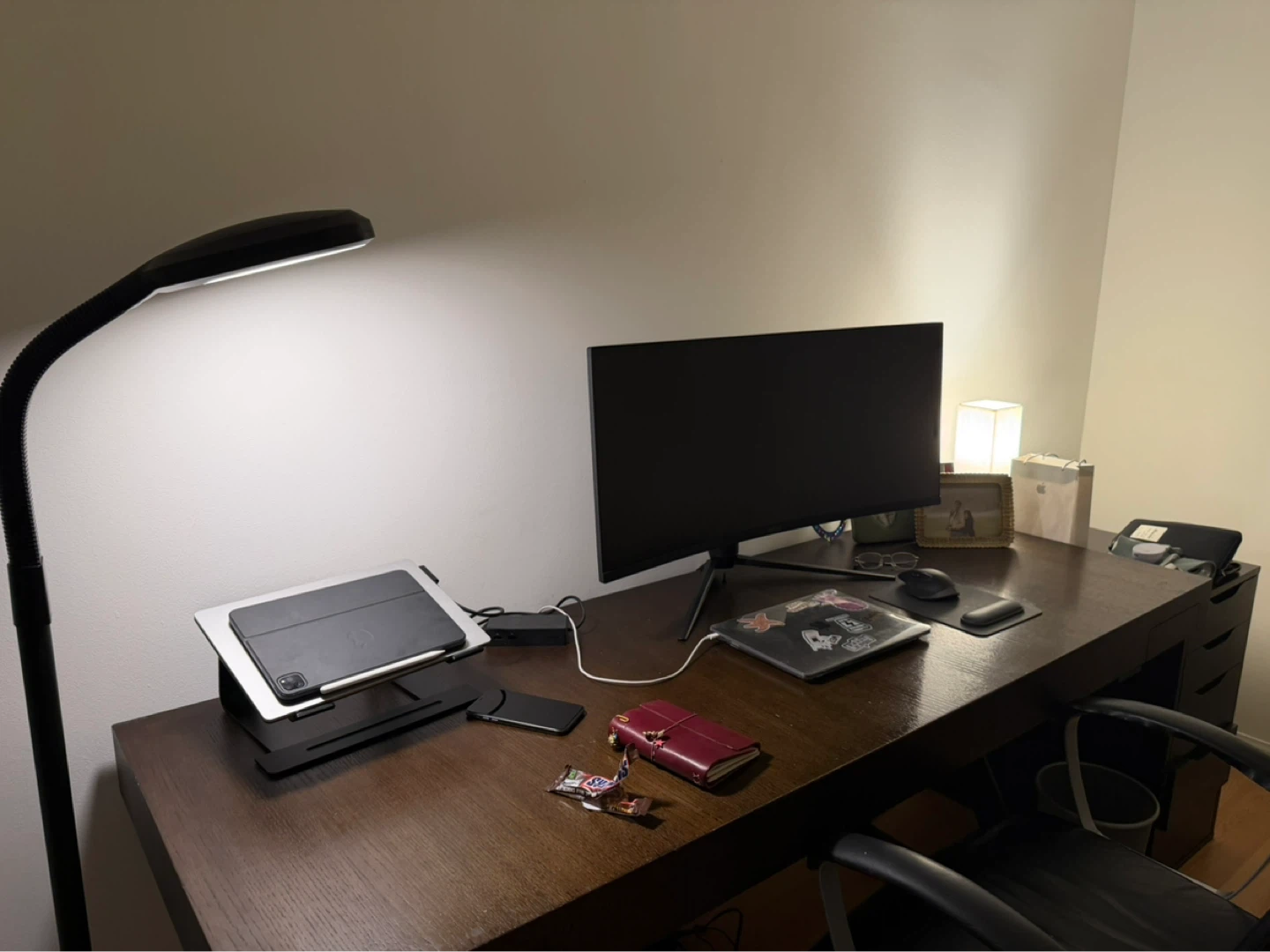 LARGE Dark Wood Executive Desk - photo 3