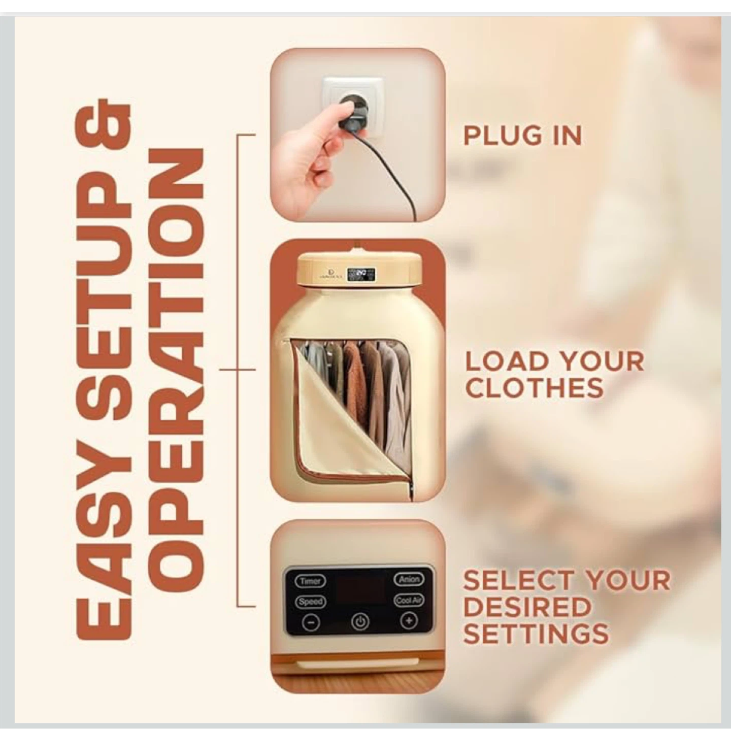 LIVINGDEALS Portable Clothes Dryer - photo 3