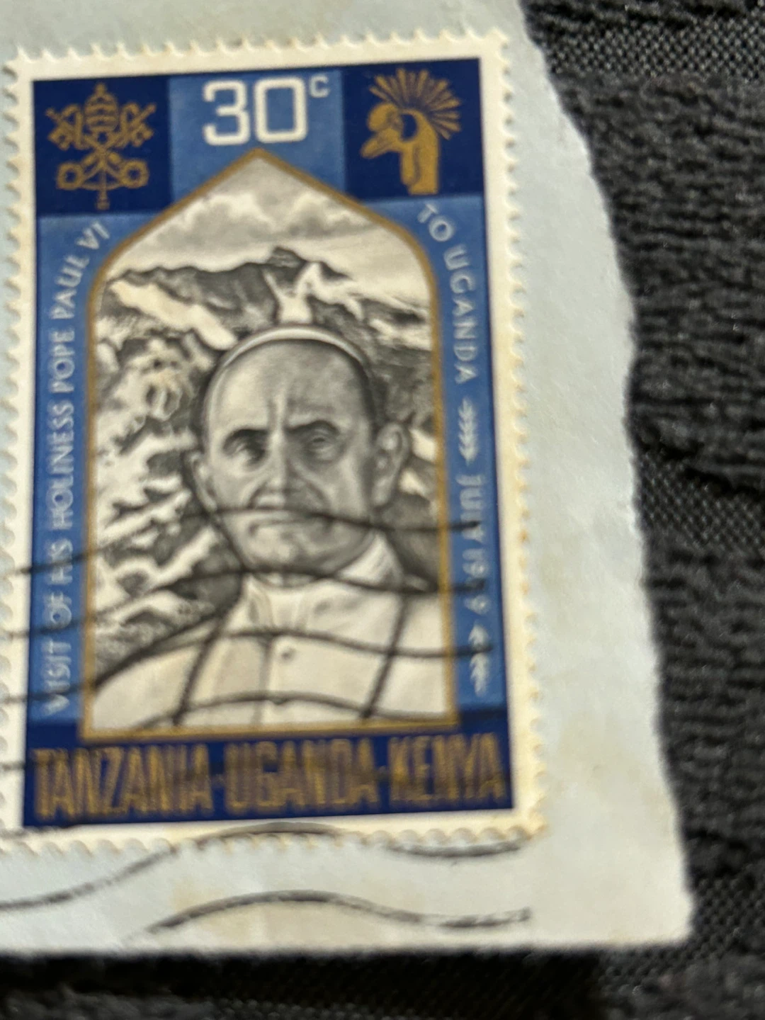 Stamp - Pope Paul VI - Tanzania Uganda Kenya - 30c