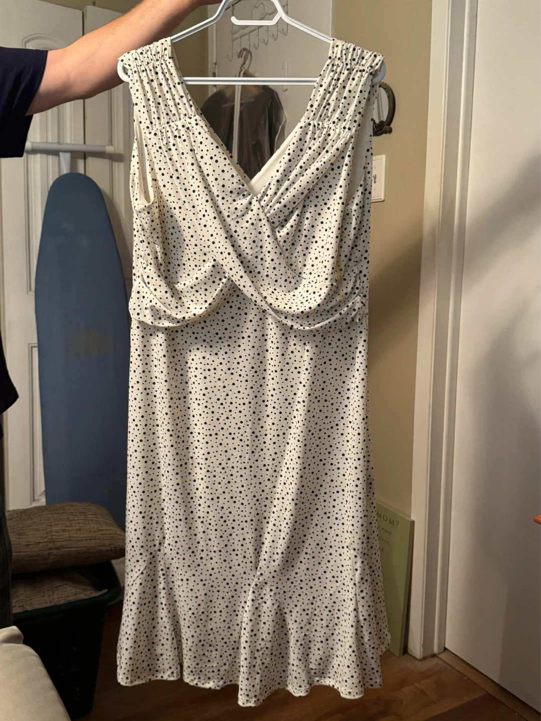 New White polka dot dress