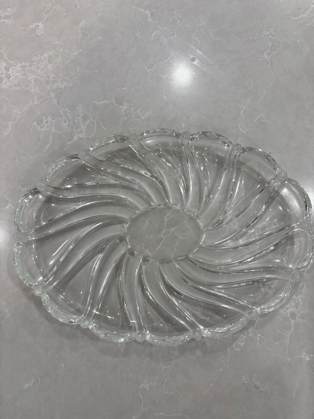 Glass serving tray