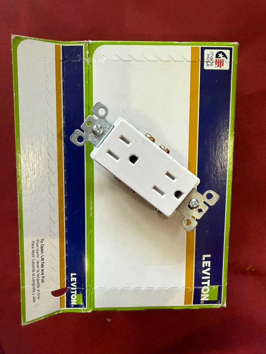 Leviton Duplex Receptacle - White - photo 2