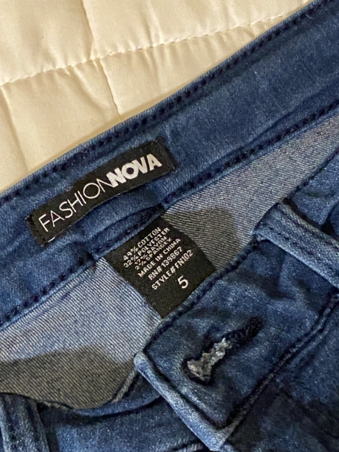 Fashion Nova Blue Denim Skinny Jeans Women's Size 5 - photo 3