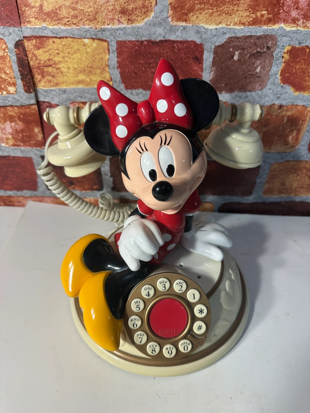 Minnie Mouse Rotary Dial Phone - Untested
