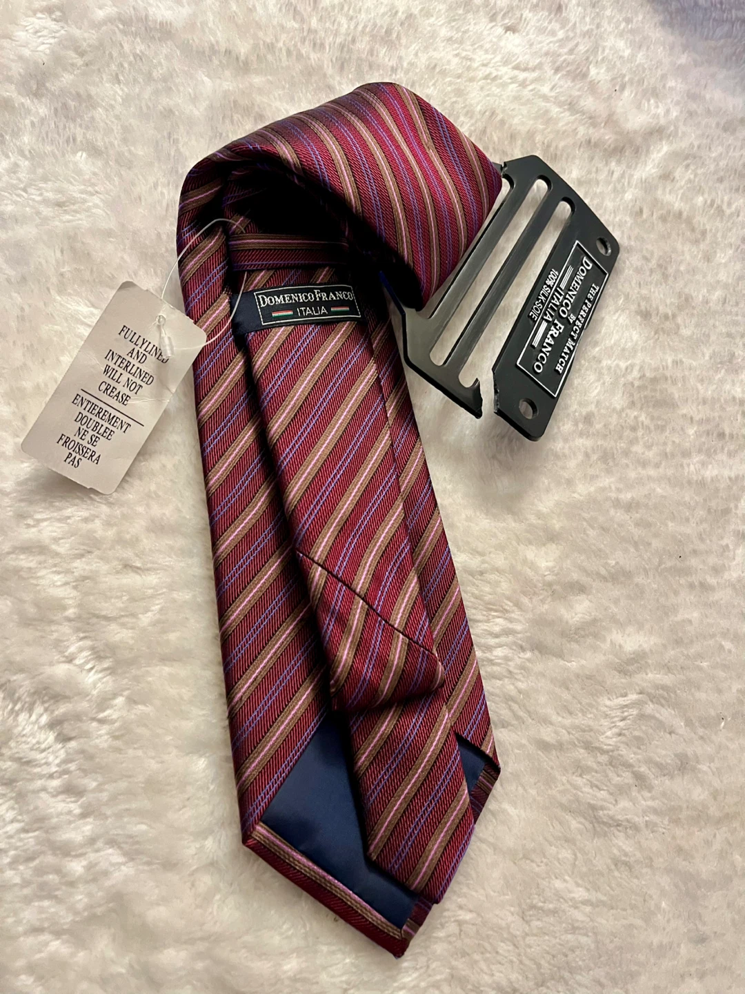 Domenico Franco Italy Silk Striped Tie