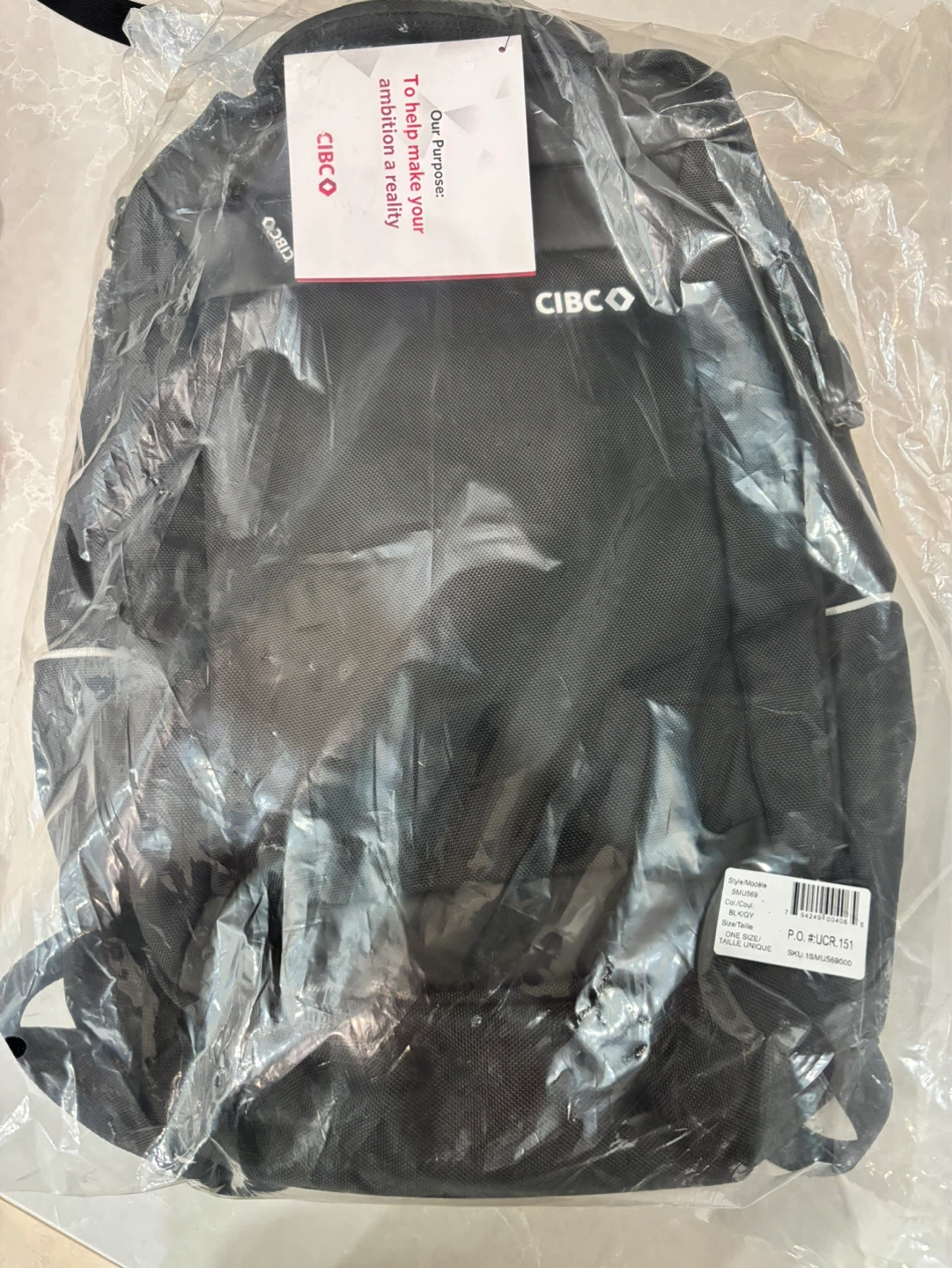 CIBC Black Backpack