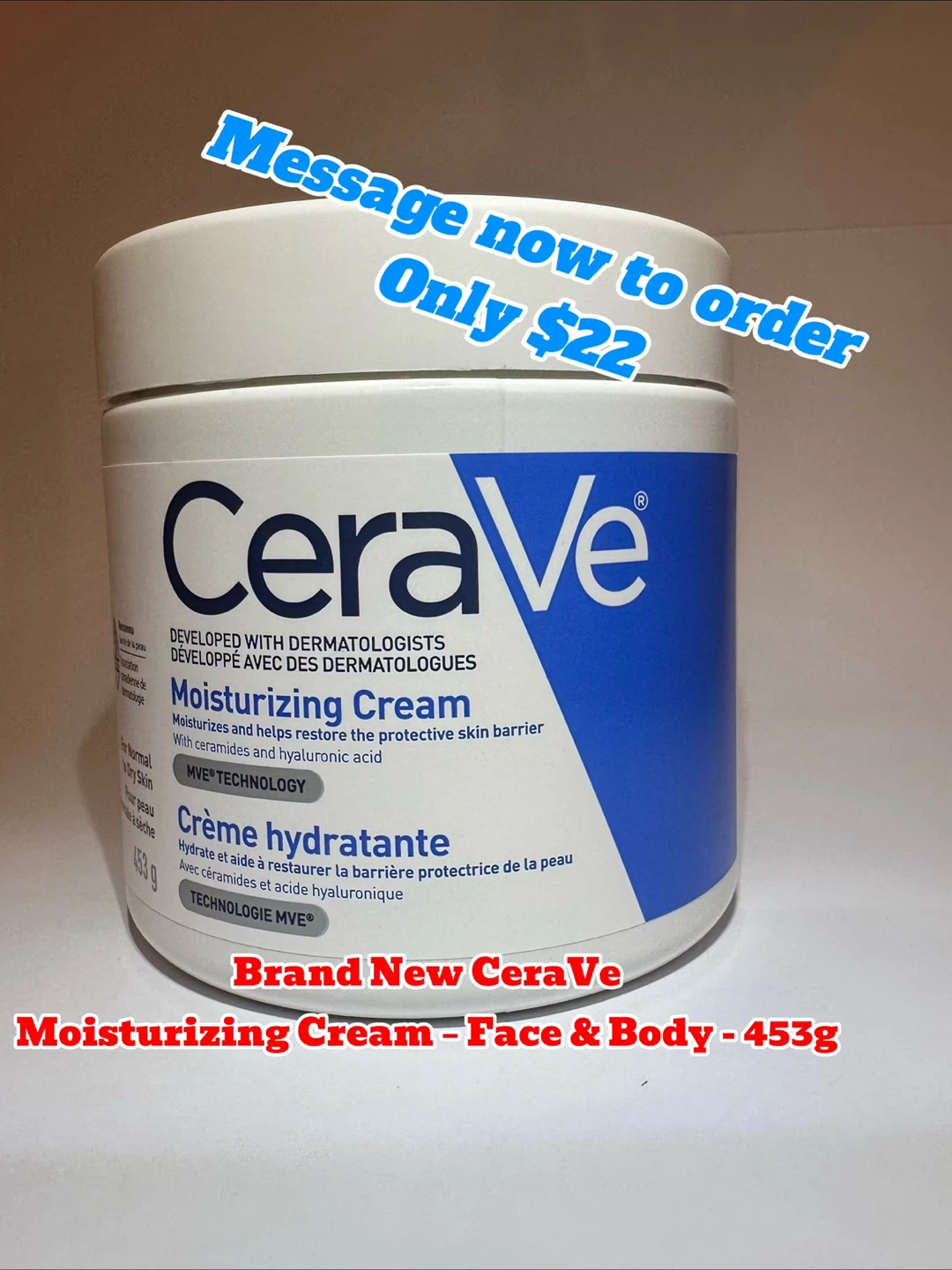CeraVe Moisturizing Cream - Face & Body - 453g