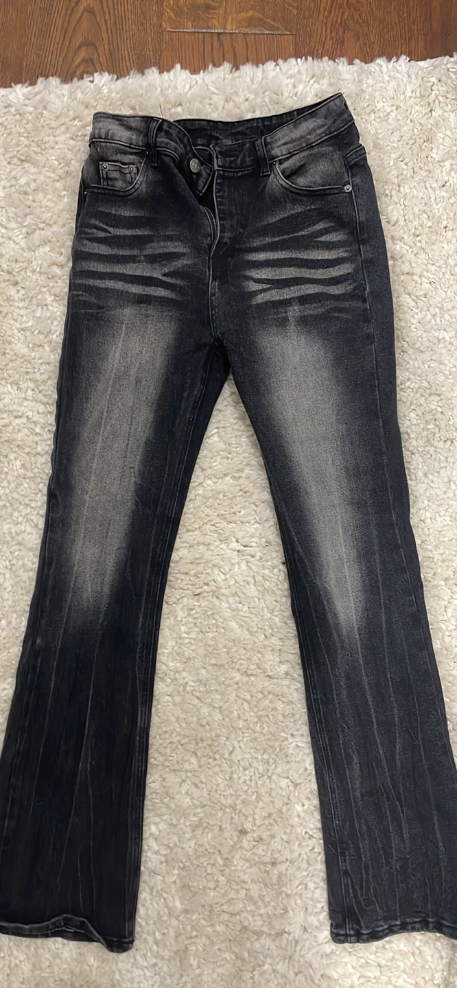 Black flare jeans