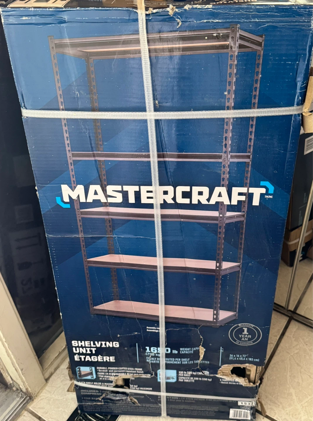 Mastercraft Shelving Unit (Shelf Organizer)