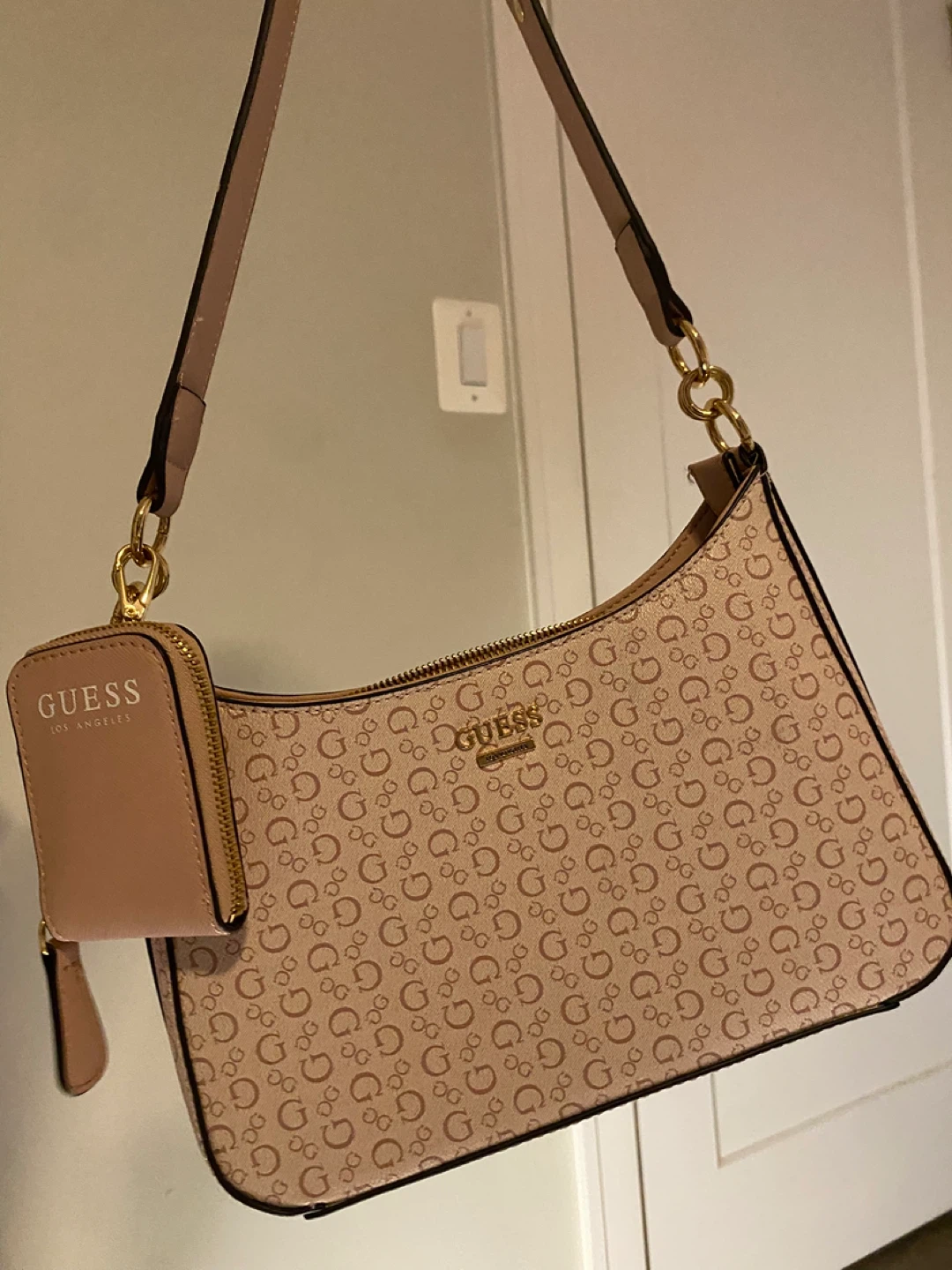 Guess Shoulder Bag with Matching Pouch