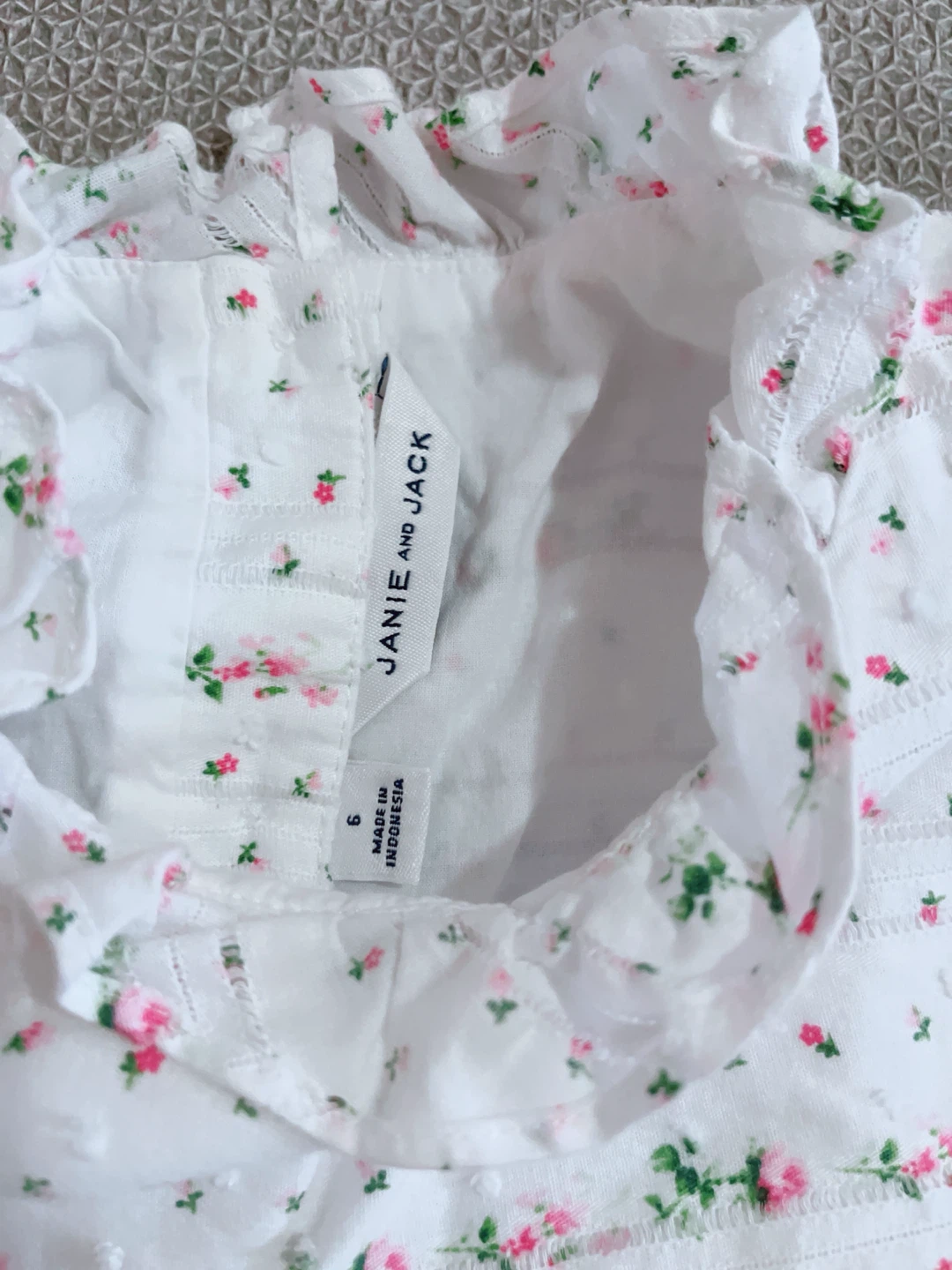 Janie and Jack Girls White Floral Dress Size 6 - photo 2