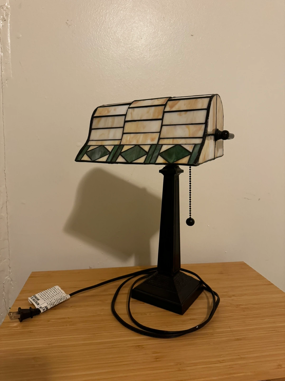 Tiffany Style Banker's Lamp