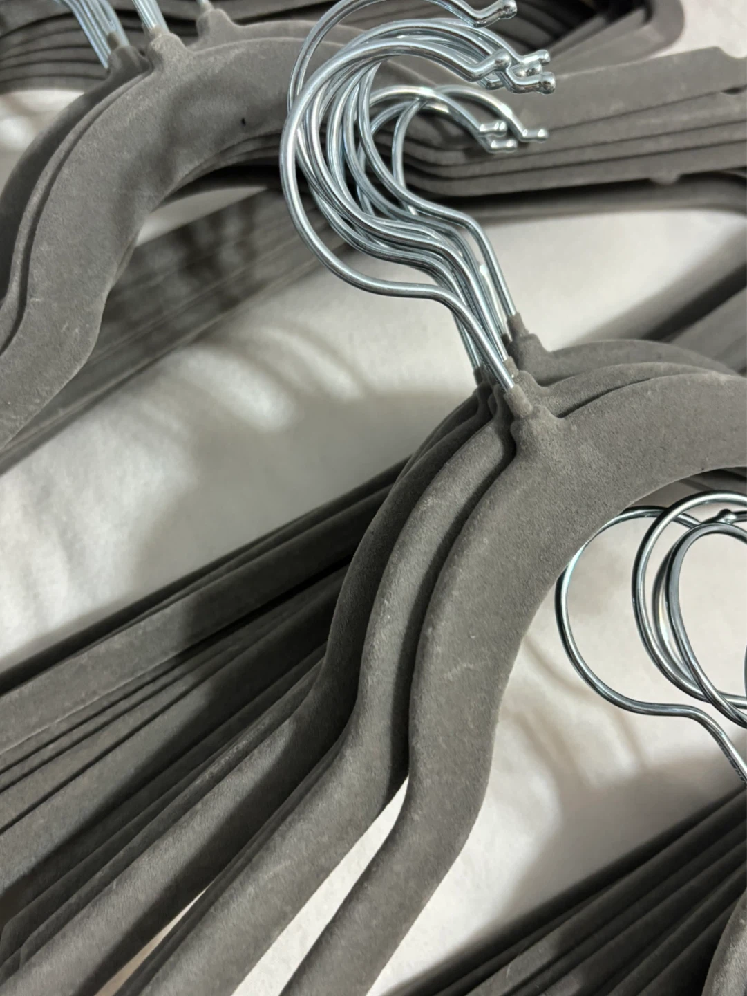 Grey Velvet Non-Slip Clothes Hangers - Set of 40 - photo 2