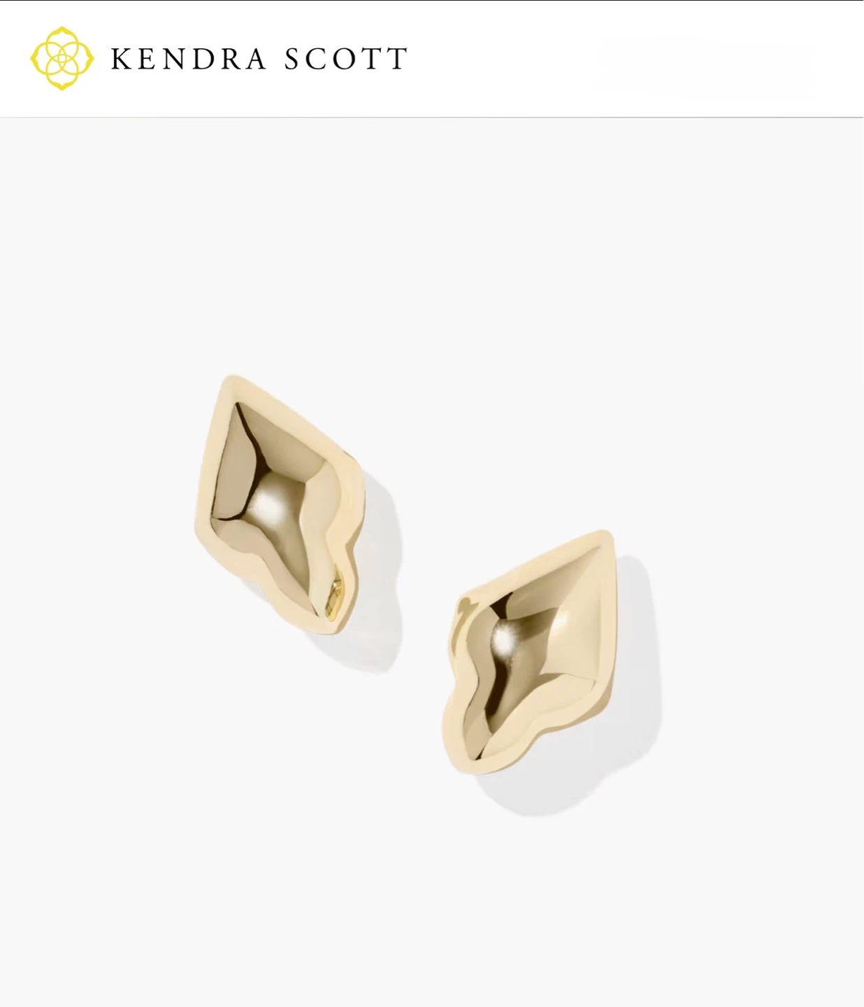 Adeline Gold Metal Stud Earrings