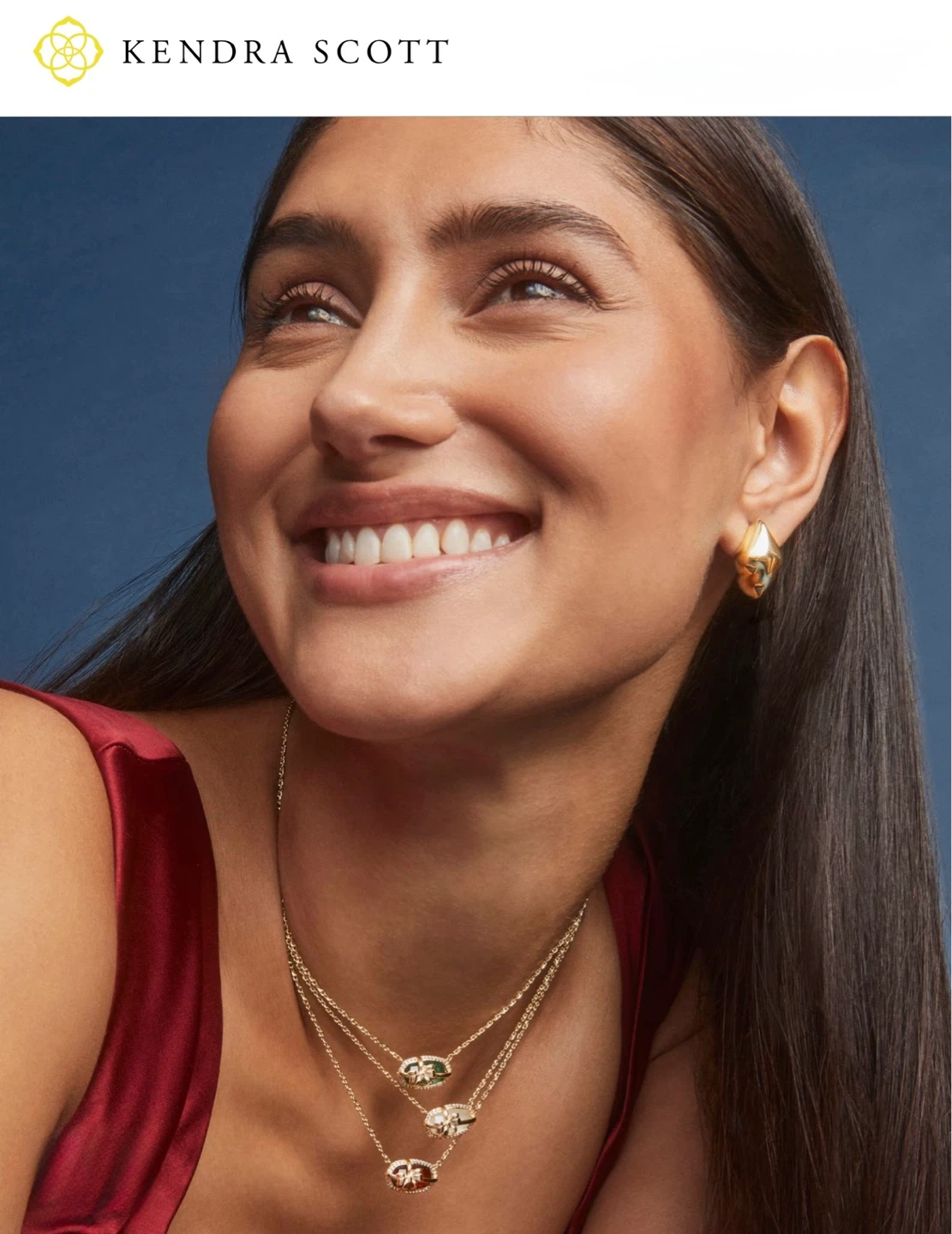 Adeline Gold Metal Stud Earrings - photo 2