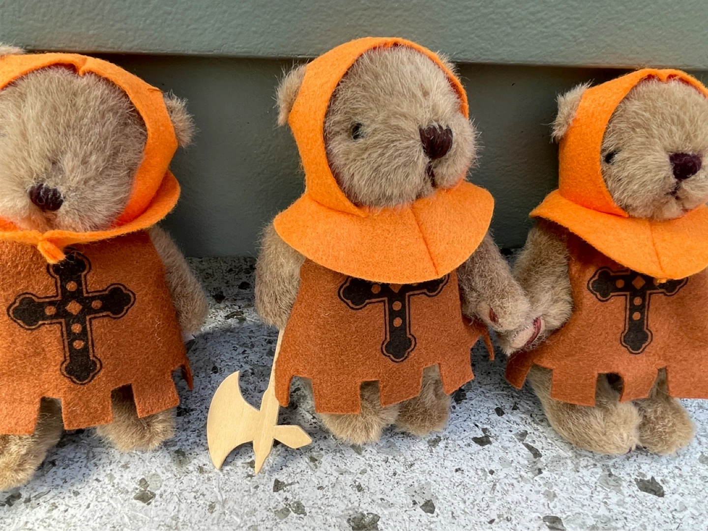Vtg Takara Medieval Knight Teddy Bear Trio Crusader Plush - photo 5