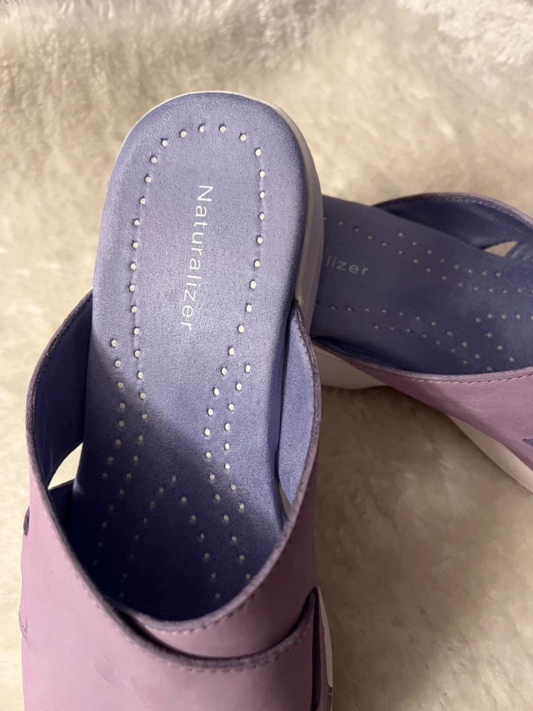 Naturalizer Women's Purple Slide Leather Sandals Size 8M - photo 2