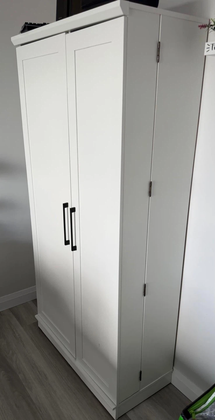 White Two-Door Storage Cabinet - photo 2