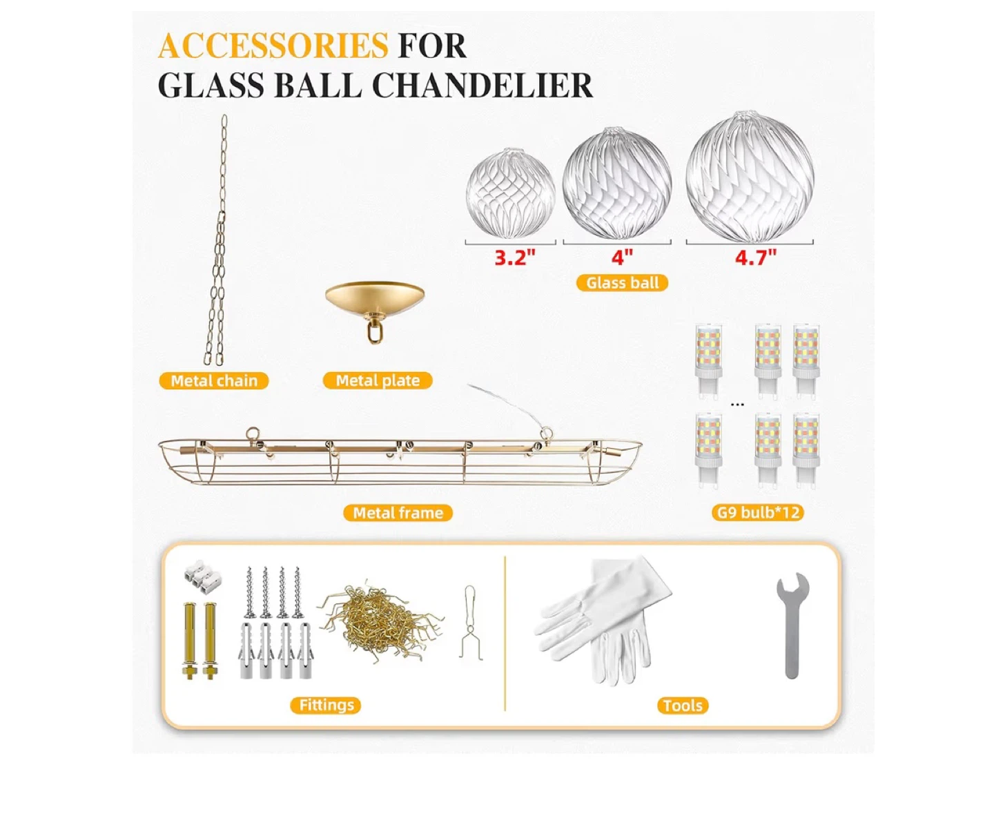 Mid-century Bubble Ball Chandelier - Rectangular Glass Lighting - photo 3