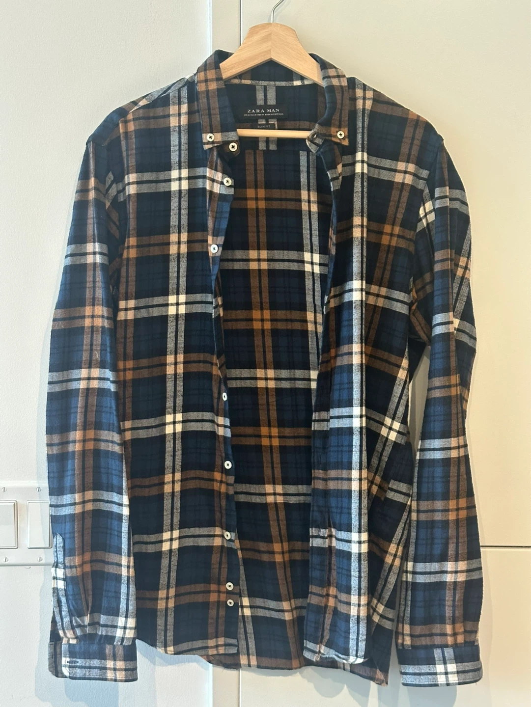 Zara Plaid Button-Up Shirt