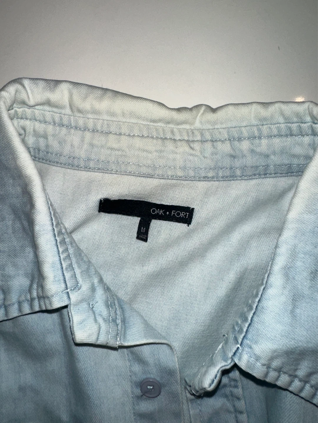Oak + Fort - Denim look Button-Up Shirt - photo 2