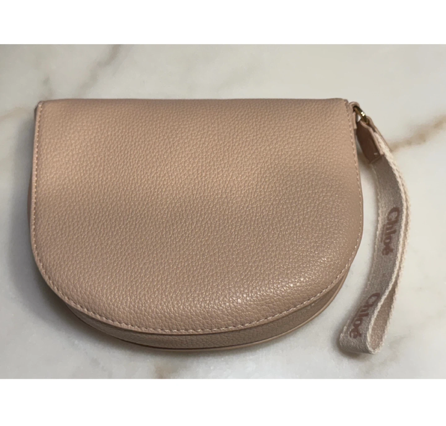 Chloe Parfum Cream Beige Pouch Small Cosmetic Makeup Bag - photo 2