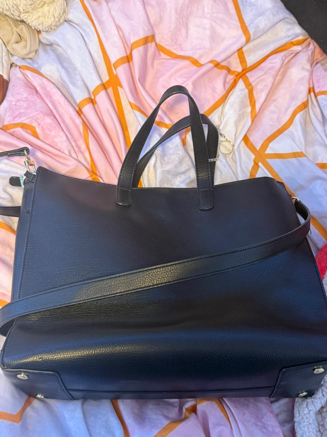 Black FIONA Tote Bag with Shoulder Strap - photo 2