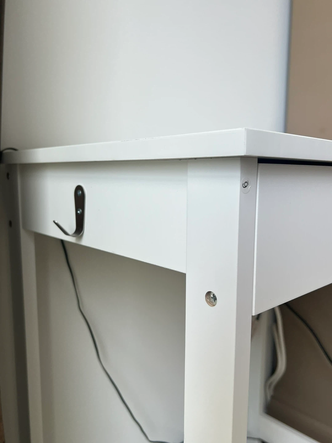 White Desk with Drawer - photo 2