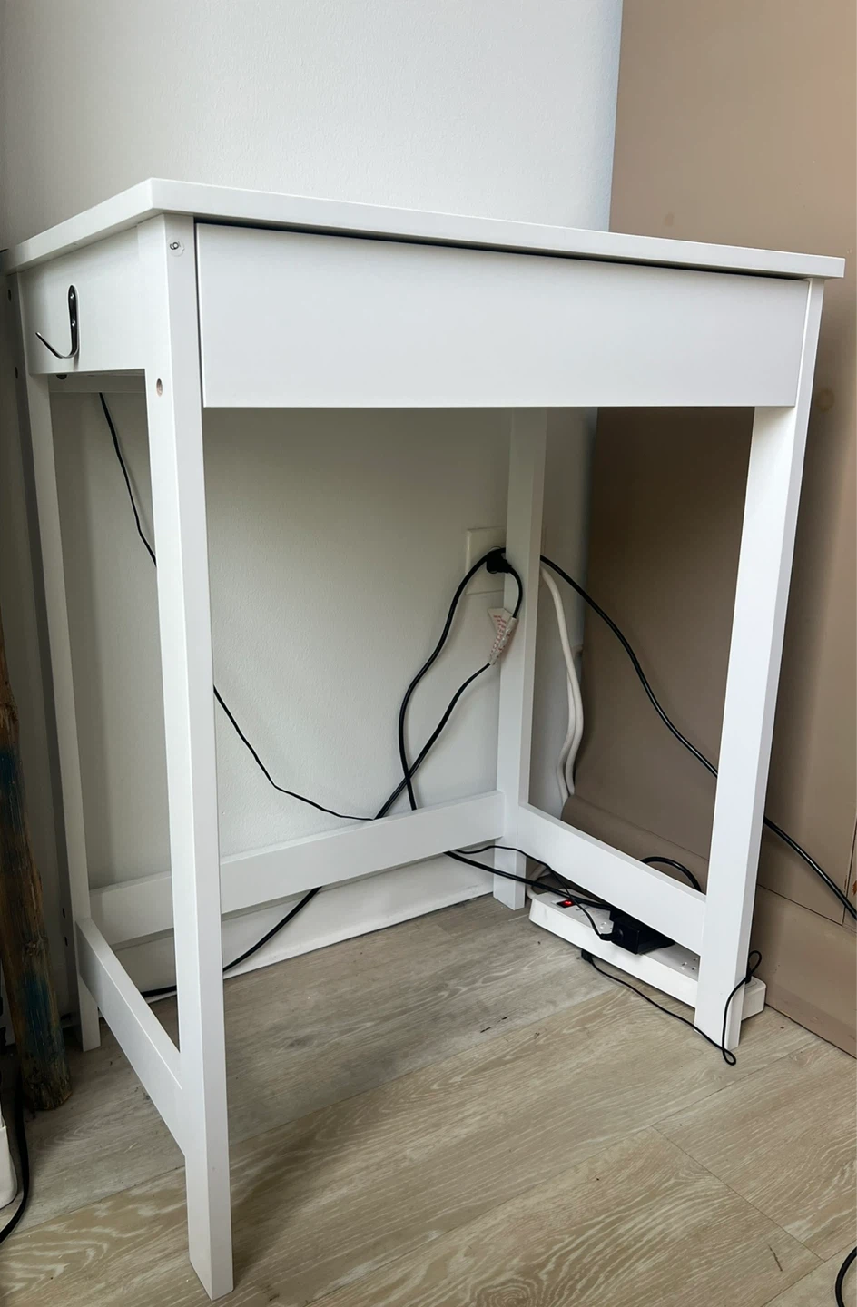 White Desk with Drawer